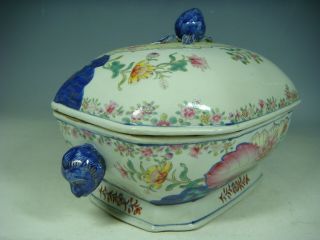 chinese export tobacco leaf porcelain tureen 7