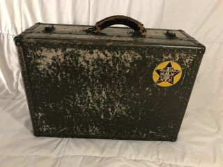 SHIPPING: VINTAGE WWII Era Military Suitcase 2