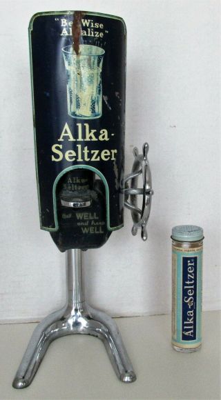 Alka - Seltzer Counter Top Dispenser W Tablet Bottle
