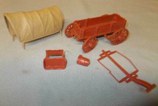 Marx Wagon Train Playset Red Wagon,  Tan Cover,  Accessories,  L@@K 2