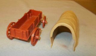 Marx Wagon Train Playset Red Wagon,  Tan Cover,  Accessories,  L@@K 4
