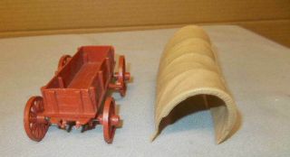 Marx Wagon Train Playset Red Wagon,  Tan Cover,  Accessories,  L@@K 5