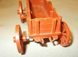 Marx Wagon Train Playset Red Wagon,  Tan Cover,  Accessories,  L@@K 7