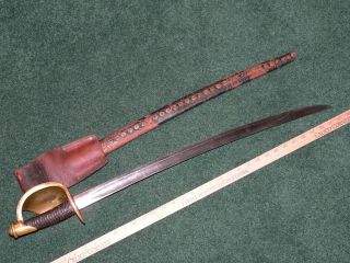 M1860 US Naval Cutlass,  w/ Scabbard and Frog,  Well Marked,  NR 5