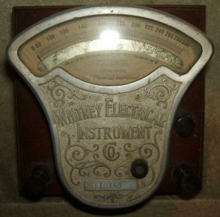 1890 ' s Whitney Electrical Instrument Co.  Holt Alternating Current Volt Meter 5