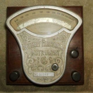 1890 ' s Whitney Electrical Instrument Co.  Holt Alternating Current Volt Meter 6