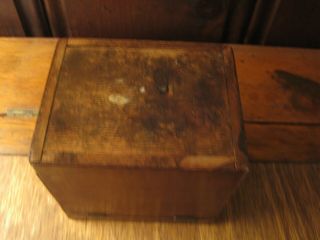 Antique Georgian Inlaid Tea Caddy 4 1/4 