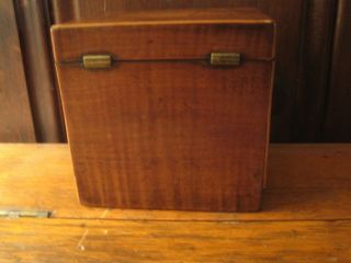 Antique Georgian Inlaid Tea Caddy 4 1/4 