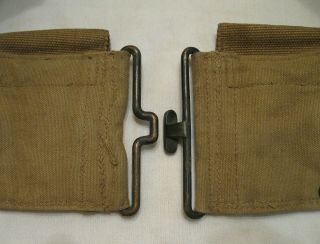 WW1 U.  S.  Army M1917 Dismounted 10 Pocket Cartridge Belt RARE H.  B.  & Co.  1918 11