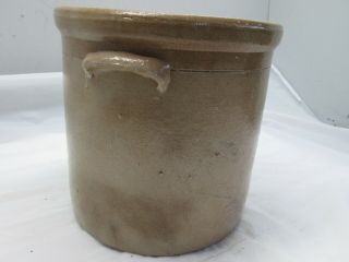 Antique 3 Gallon Salt Glazed Crock with Blue Bee Sting Design,  Stoneware 2