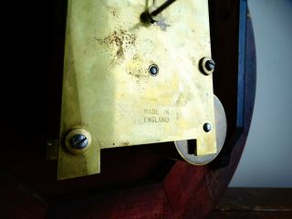 Antique English Fusee Wall Clock Railway Station School Post Office 8 Day 16.  5 