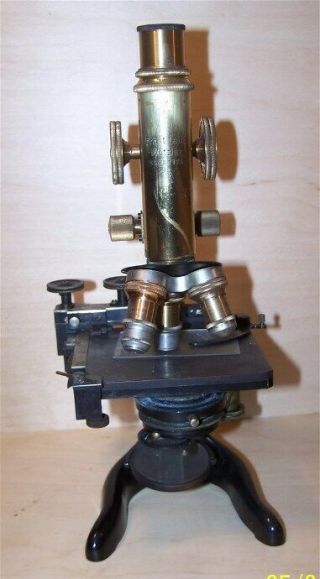 1920 Ernst Leitz Wetzlar Microscope 201175 with B&L Stage & Condenser,  Case 5