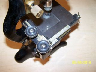 1920 Ernst Leitz Wetzlar Microscope 201175 with B&L Stage & Condenser,  Case 8