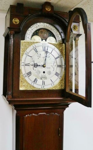 Rare Antique C1760 English 8 Day Moonphase Regulator Longcase Grandfather Clock 7