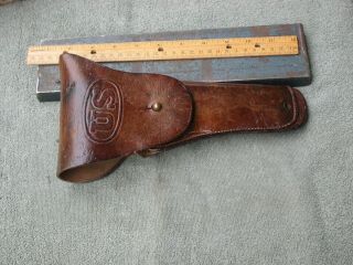 Old Leather Holster Marked Us Perkins Cambell Rjm 1917