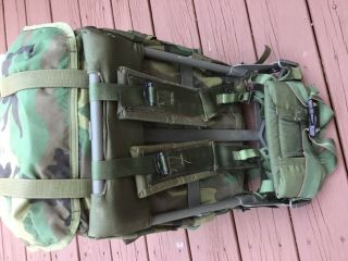 US MILITARY ALICE FIELD PACK MEDIUM LC - 2 RUCKSACK COMPLETE W/ FRAME WOODLAND 12