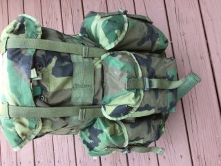 US MILITARY ALICE FIELD PACK MEDIUM LC - 2 RUCKSACK COMPLETE W/ FRAME WOODLAND 9
