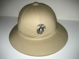 . Us Marine Corps Pith Helmet 1950 - 60ss