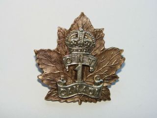 Canada Ww1 Cef Cap Badge The 1st Battalion " Ontario Regiment "