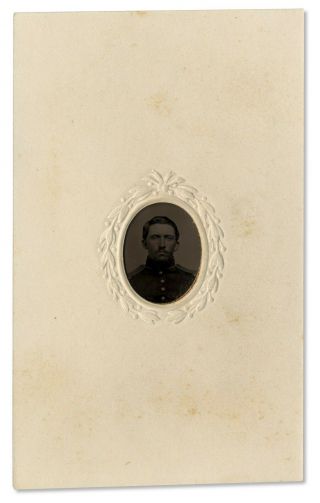 Civil War Tintype Of Uniform Union Soldier