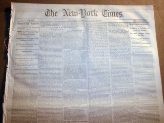 160 Yr Old York Times Civil War Newspaper Dated Between 1861 & 1865