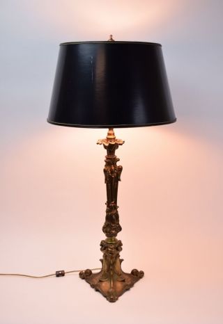 Vintage Bronze Louis XV Style 4 - Light Table Lamp 6