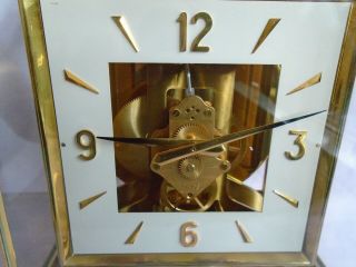 RARE SQUARE DIAL 1965 VINTAGE JAEGER LECOULTRE ATMOS CLOCK 528 - 6 FULLY SERVICED 3