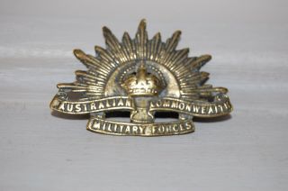 Brass Australian Commonwealth Military Forces Cap/slouch Hat Badge