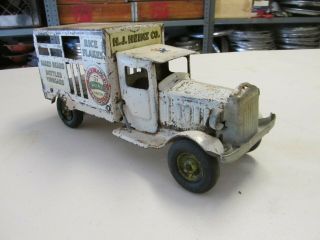Metalcraft Vintage Toy Hienz Delivery Box Truck Stamped Steel Pressed Steel 4