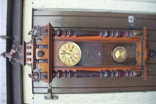 Large 19th Century Vienna Wall Clock For Repair.