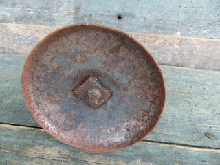 antique primitive hogscraper candlestick signed by maker 7.  25 inches tall aafa 4