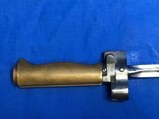 Vintage WWI 1886 Numbered French Model Lebel Bayonet with Scabbard Rosalie 4