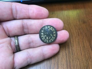 Dug pre Civil War 1 - Piece Navy Coat Button With Great Gold 3