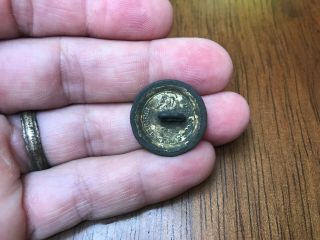 Dug pre Civil War 1 - Piece Navy Coat Button With Great Gold 4