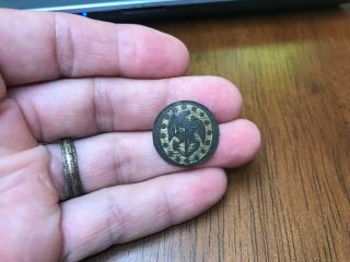 Dug pre Civil War 1 - Piece Navy Coat Button With Great Gold 5