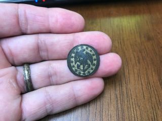 Dug pre Civil War 1 - Piece Navy Coat Button With Great Gold 7