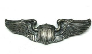 Wwii Ww2 Us U.  S.  Sterling Aaf Wings,  Army Air Force,  Crew,  Pilot,  3 Inch