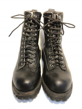 US MILITARY ARMY MOUNTAIN SKI BOOT LEATHER 10TH SFG CHIPPEWA BOOTS 12D VINTAGE 2