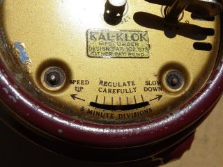 KAL KLOK NOVELTY TAPE MEASURE CALENDAR ROTARY DIAL SHELF CLOCK VINTAGE 1930 ' s 9