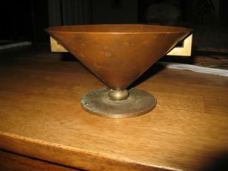 Art Deco Roycroft Trophy Bowl With Base Rare Late Orb Mark And Roycroft Stamp