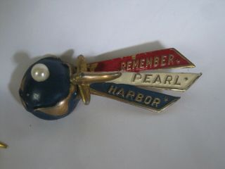 Vintage Wwii Remember Pearl Harbor Pin / Brooch By Walter Lampl Rare