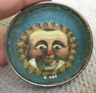 Vintage Dexterity Toy Puzzle - Drgm Germany - Man Face In Sun - 1900’s