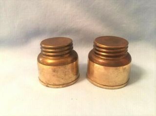 2 Bases For Baldwin Miners Carbide Lamps,  Simmons Mark,  Vintage Mining,  Bottoms
