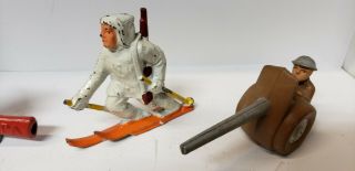 VINTAGE BARCLAY,  MANOIL,  LEAD FIGURES SNOW SOLDIERS & OTHERS 4