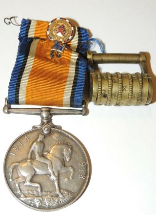 Ww1 Ww2 Rfc British Raf Royal Air Force Silver War Medal Freemason W/ Pins Look