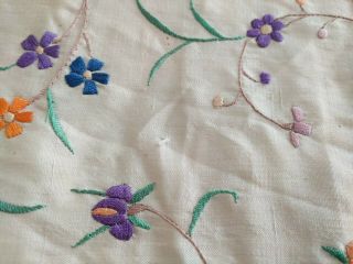 Delicate Vintage Embroidered Silk Piano Shawl 11