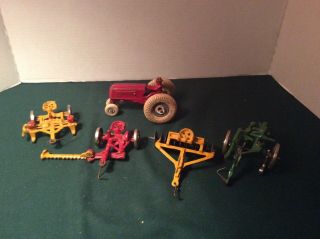 Vintage Arcade Cast Iron? Farm Equipment Toys Assortment