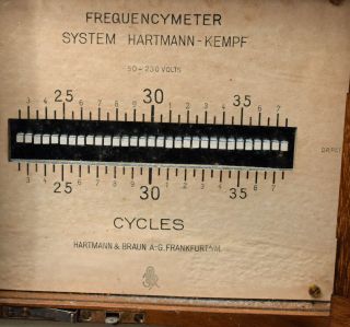 Antique FREQUENCY METER Hartmann Braun German Electronic Instrument noResv 3