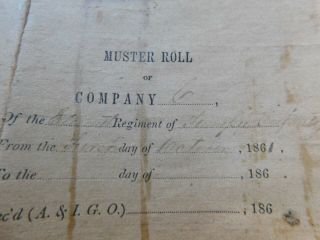 Confederate Muster Roll - 11th Tennessee Infantry Csa - Capt.  William Green 1861