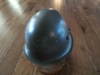 Wwii Era Danish M/39 Royal Guard Helmet With Liner And Leather Chin Strap
